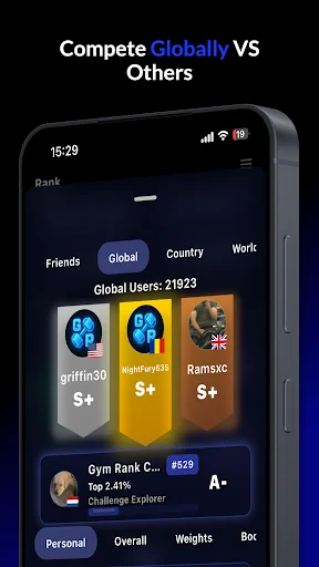 Gym Rank: AI Workout Tracker ডাউনলোড করুন – সেরা ফ্রি ফিটনেস অ্যাপ - Screenshot 5