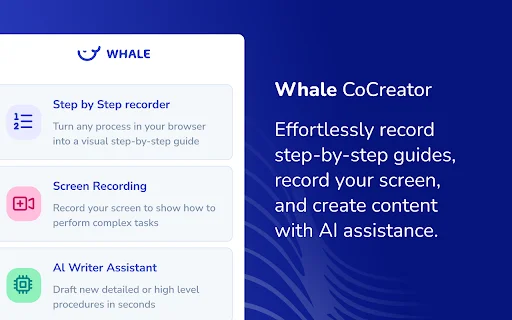 Whale CoCreator ডাউনলোড করুন – এআই দিয়ে কাজের গাইড তৈরি করুন - Screenshot 1