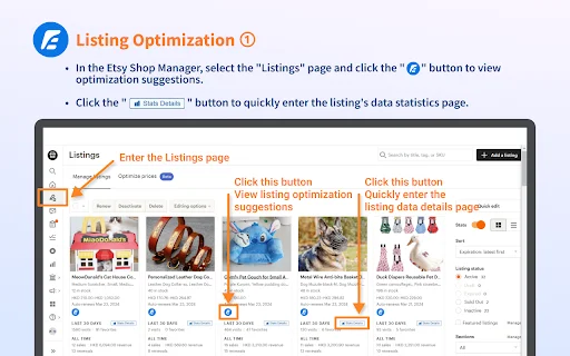 ESale – Etsy™ SEO টুল ডাউনলোড করুন – সেরা কিওয়ার্ড অ্যানালাইসিস - Screenshot 3