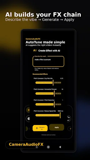 CameraAudioFX: AI Vocal FX ডাউনলোড করুন – সেরা এআই ভোকাল ইফেক্ট - Screenshot 2