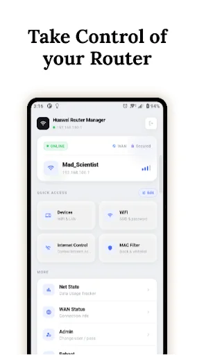 Huawei Router এর জন্য WiFi Manager ডাউনলোড করুন – রাউটার সেটিংস ও অ্যাডমিন - Screenshot 1