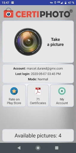 CertiPhoto ডাউনলোড করুন – ছবি সার্টিফাই করার সেরা অ্যাপ - Screenshot 1