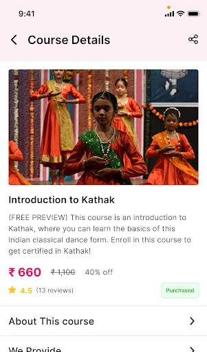Learn Kathak অ্যাপ ডাউনলোড করুন – সেরা অনলাইন কত্থক নাচ প্রশিক্ষণ - Screenshot 19