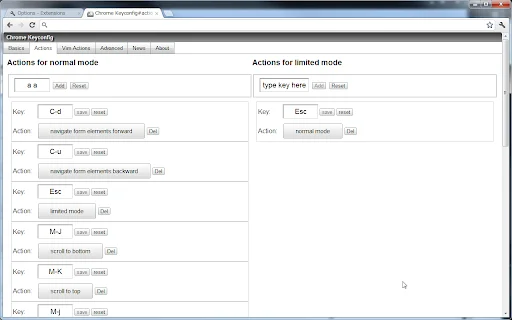 Keyconfig ডাউনলোড করুন – ক্রোম শর্টকাট কাস্টমাইজ করুন - Screenshot 2