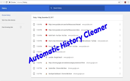 Chrome History Cleaner ডাউনলোড করুন – স্বয়ংক্রিয় ব্রাউজিং হিস্ট্রি ক্লিনার - Screenshot 1