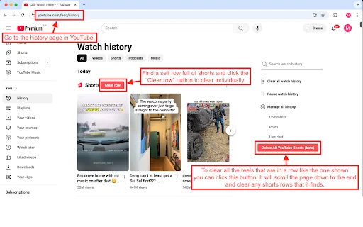 Delete YouTube Shorts From History – ইউটিউব হিস্ট্রি ক্লিন করুন - Screenshot 1