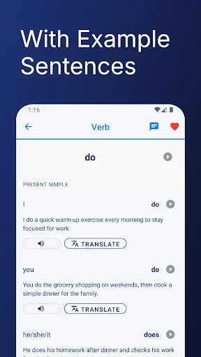 English Verb Conjugations অ্যাপ ডাউনলোড করুন – ইংরেজি শিখুন সহজে - Screenshot 4