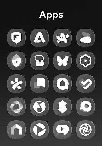 OneGlass 8 – Icon Pack ডাউনলোড করুন – আধুনিক ও মিনিমালিস্ট স্টাইল - Screenshot 4
