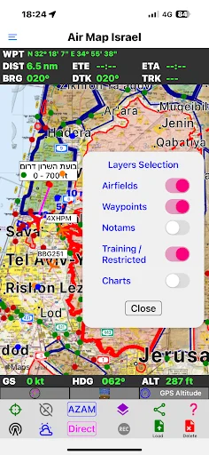 Air Map Israel ডাউনলোড করুন – নিয়ন্ত্রিত ফ্লাইটের জন্য সেরা নেভিগেশন - Screenshot 2