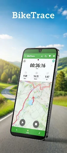 BikeTrace – সাইক্লিং কম্পিউটার অ্যাপ ডাউনলোড করুন | জিপিএস ট্র্যাকার - Screenshot 1