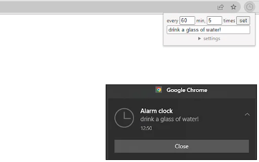 Lightweight Alarm Clock for Chrome – Simple & Efficient Timer - Screenshot 2