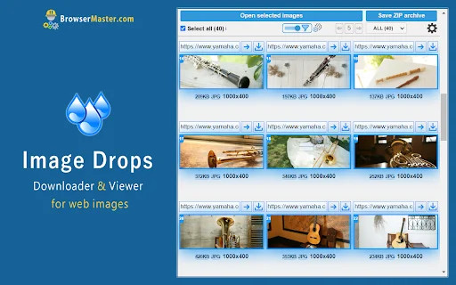 Image Drops ডাউনলোড করুন – সেরা ওয়েব ইমেজ ভিউয়ার ও ডাউনলোডার - Screenshot 1
