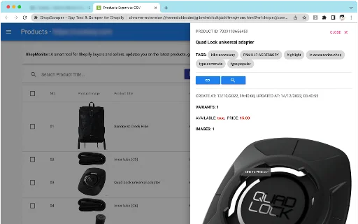 ShopScraper ডাউনলোড করুন – সেরা Shopify স্পাই ও এক্সপোর্টার টুল - Screenshot 3