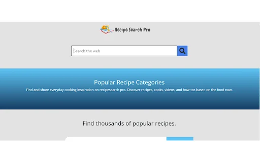 RecipeSearch ডাউনলোড করুন – আপনার নতুন ট্যাবে সেরা রেসিপি খুঁজুন - Screenshot 1