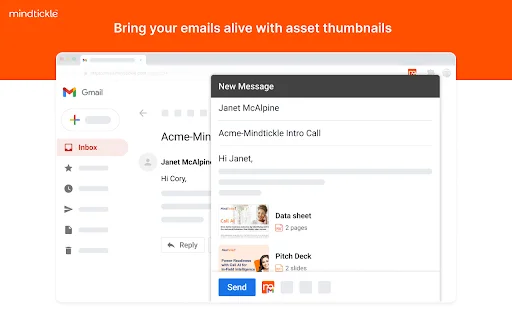 Mindtickle for Gmail ডাউনলোড করুন – সহজে সেলস অ্যাসেট শেয়ার করুন - Screenshot 3