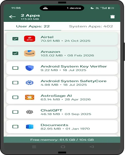 Uninstall Apps – App Remover ডাউনলোড করুন – দ্রুত অ্যাপ আনইনস্টল - Screenshot 14