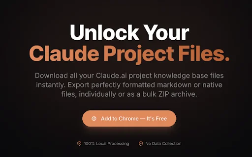 Claude Project Downloader ডাউনলোড করুন – সব ফাইল এক্সপোর্ট করুন - Screenshot 2