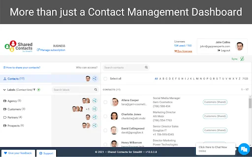 Google Contacts শেয়ার করুন সহজেই – Shared Contacts for Gmail ডাউনলোড - Screenshot 1