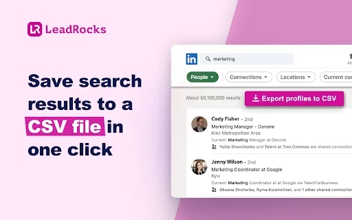 LeadRocks for LinkedIn: প্রোফাইল স্ক্যানার ডাউনলোড করুন – সেরা ফ্রি টুল - Screenshot 2