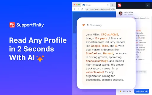 Get Email and Phone Number From LinkedIn – SupportFinity Download - Screenshot 3