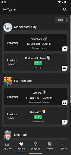 Jdwal – Soccer Simply ডাউনলোড করুন – লাইভ স্কোর ও ফুটবল আপডেট - Screenshot 2