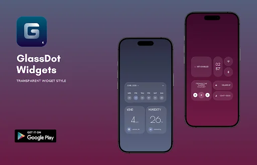 GlassDot Widgets For KWGT ডাউনলোড করুন – স্বচ্ছ উইজেট স্টাইল - Screenshot 5
