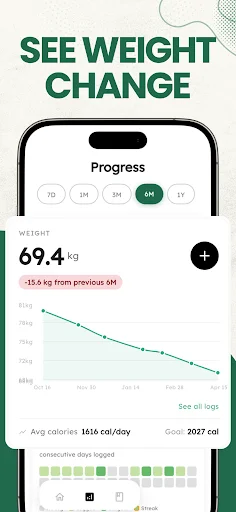 NutriPlan ডাউনলোড করুন – সেরা ক্যালোরি ট্র্যাকার ও ডায়েট প্ল্যান - Screenshot 6