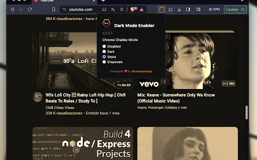 Dark Mode Enabler – চোখের আরামের জন্য সেরা ডার্ক মোড এক্সটেনশন - Screenshot 4