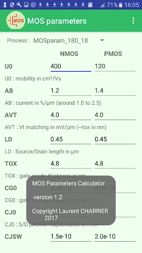 MOS Calculator ডাউনলোড করুন – এনালগ CMOS ডিজাইনের জন্য সেরা টুল - Screenshot 3