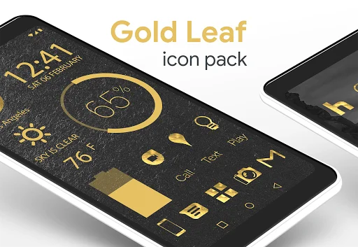 Gold Leaf Pro Icon Pack ডাউনলোড করুন – প্রিমিয়াম গোল্ডেন আইকন - Screenshot 7