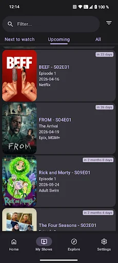 WatchList অ্যাপ ডাউনলোড করুন – সেরা টিভি শো ট্র্যাকার - Screenshot 5