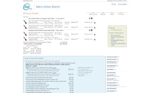 ITA Matrix Powertools ডাউনলোড করুন – সেরা ফ্লাইট সার্চ টুল - Screenshot 1