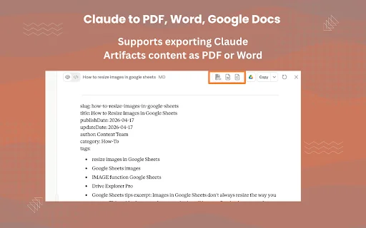 Claude to PDF, Word & Google Docs – সহজে ডাউনলোড করুন - Screenshot 5