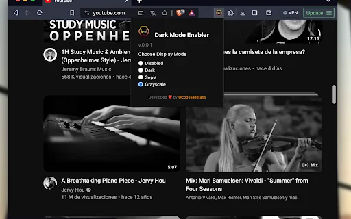 Dark Mode Enabler – চোখের আরামের জন্য সেরা ডার্ক মোড এক্সটেনশন - Screenshot 3