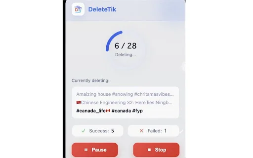 DeleteTik: Bulk Remove TikTok Reposts, Likes & Videos Fast - Screenshot 2