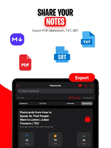 Video Transcriber: VidNotes ডাউনলোড করুন – সেরা AI ভিডিও নোট টুল - Screenshot 15