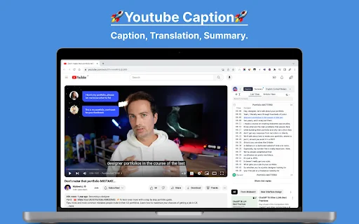 YouTube Caption ডাউনলোড করুন – সাবটাইটেল এবং ট্রান্সক্রিপ্ট টুল - Screenshot 1