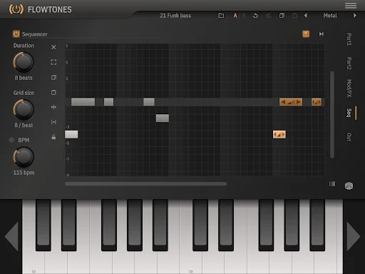 Flowtones ডাউনলোড করুন – অ্যান্ড্রয়েডের সেরা ভার্চুয়াল অ্যানালগ সিন্থেসাইজার - Screenshot 3