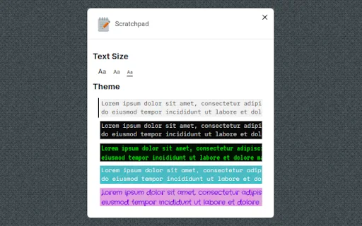 Scratchpad ডাউনলোড করুন – দ্রুত নোট ও অটোসেভ এক্সটেনশন - Screenshot 3