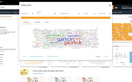 AMALYZE Chrome Extension ডাউনলোড করুন – সেরা Amazon কিওয়ার্ড টুল - Screenshot 2