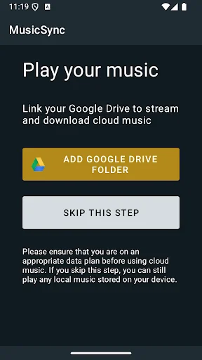 MusicSync ডাউনলোড করুন – Google Drive থেকে অফলাইন মিউজিক প্লেয়ার - Screenshot 1