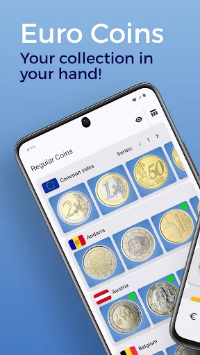Euro Coins অ্যাপ ডাউনলোড করুন – আপনার ইউরো কয়েন সংগ্রহ ট্র্যাক করুন - Screenshot 1