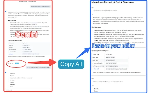 Copy Gemini Chat as Markdown ডাউনলোড করুন – এক ক্লিকে চ্যাট এক্সপোর্ট - Screenshot 1
