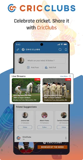CricClubs Mobile ডাউনলোড করুন – সেরা ক্রিকেট স্কোরিং অ্যাপ - Screenshot 2