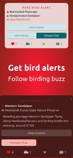 BirdingApp ডাউনলোড করুন – দুর্লভ পাখির আপডেট ও বার্ডারদের সাথে সংযোগ - Screenshot 7