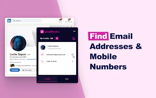 LeadRocks for LinkedIn: প্রোফাইল স্ক্যানার ডাউনলোড করুন – সেরা ফ্রি টুল - Screenshot 1