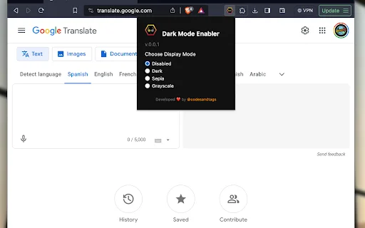Dark Mode Enabler – চোখের আরামের জন্য সেরা ডার্ক মোড এক্সটেনশন - Screenshot 2