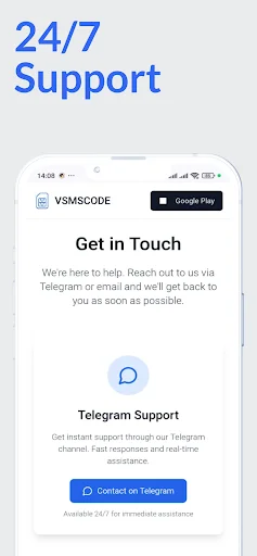 VSms Code ডাউনলোড করুন – নিরাপদ অনলাইন এসএমএস ভেরিফিকেশন - Screenshot 13