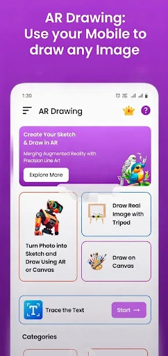 AR Drawing: Draw anything অ্যাপ ডাউনলোড করুন – সেরা স্কেচিং টুল - Screenshot 1